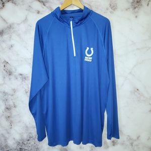 Colts blue long sleeve quarter zip shirt size 2XL